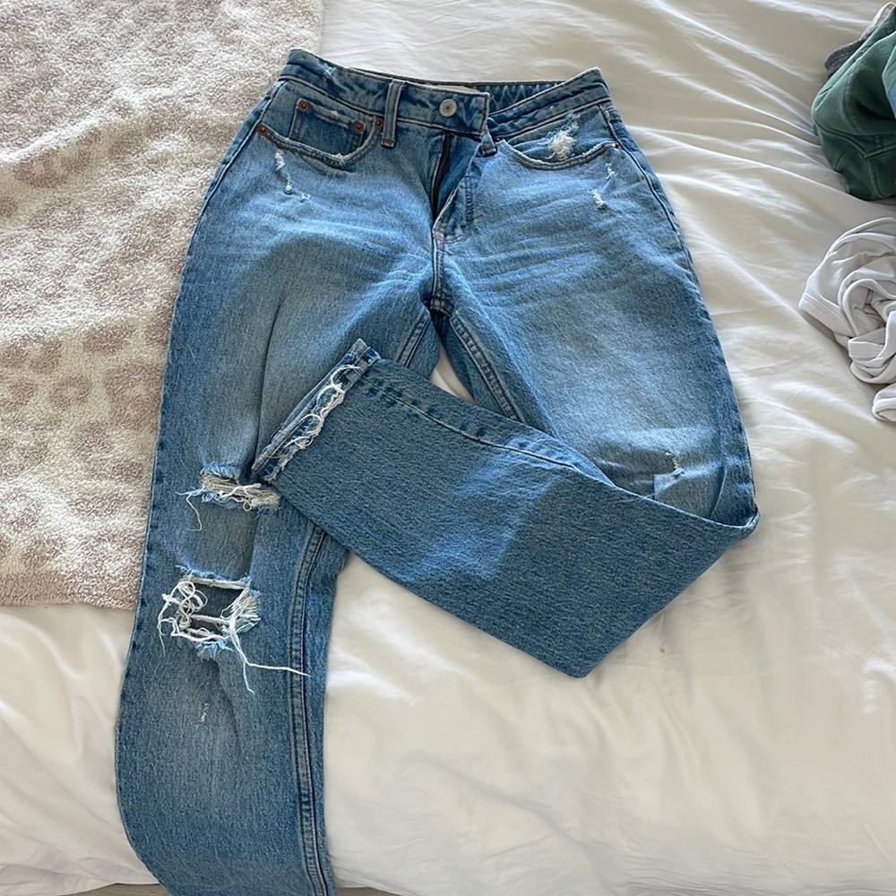 Abercrombie high waisted curve love jeans